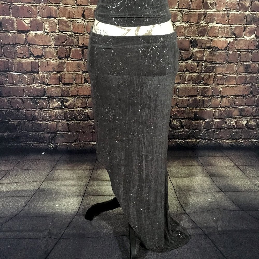 Sexy Shimmer Salsa Dance 2 Piece Halter Skirt Set